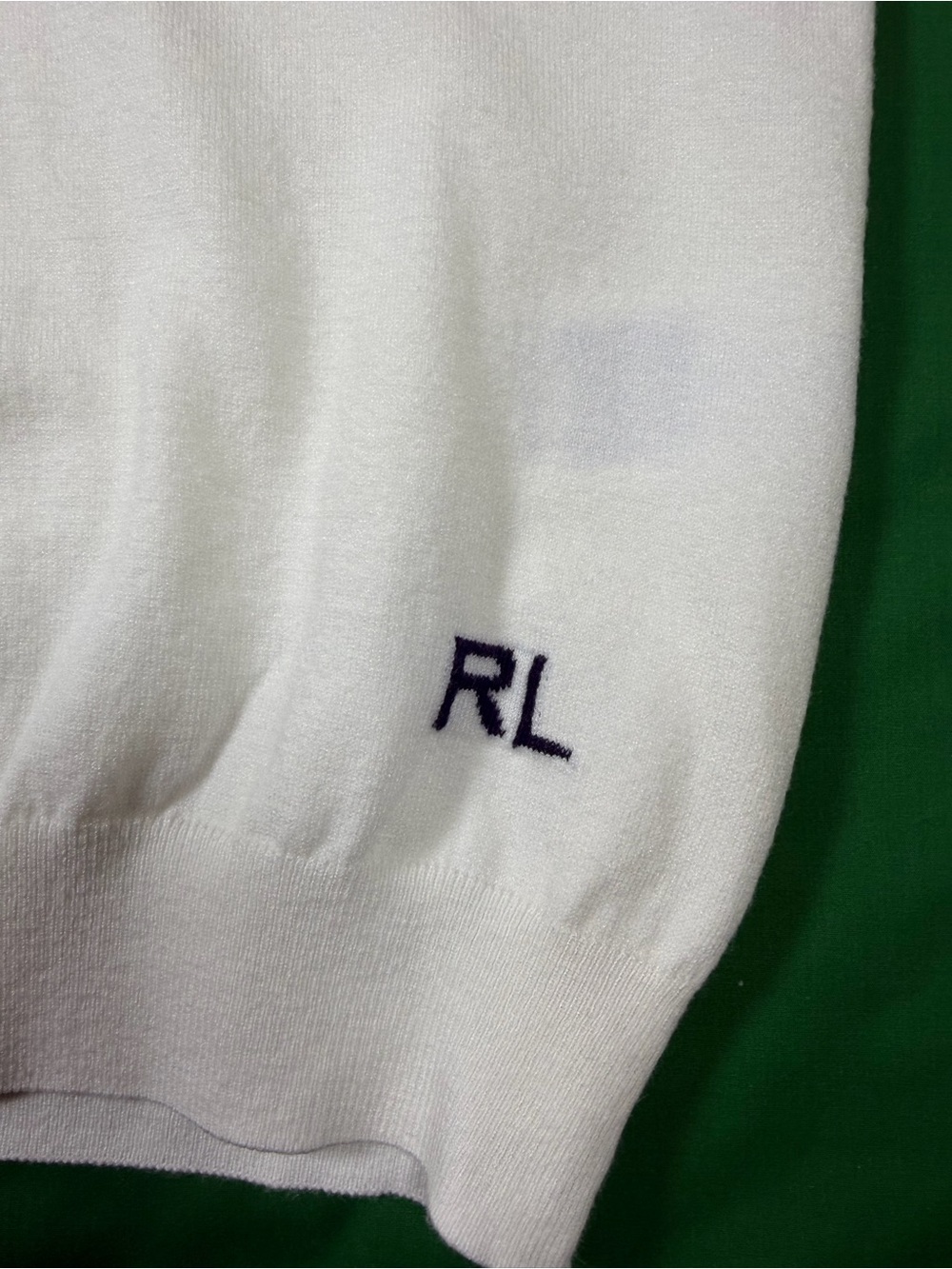 Polo Ralph Lauren Polo Bear White Short Sleeve Knit Sweater XL Slim Fits Large - Picture 3 of 5